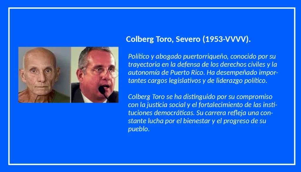 Colberg Toro, Severo (1953-VVVV).
