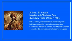A'lawy, El Nabad Moatemed-El-Melek Sey d'A'Lawy-Khan (1689-1749).