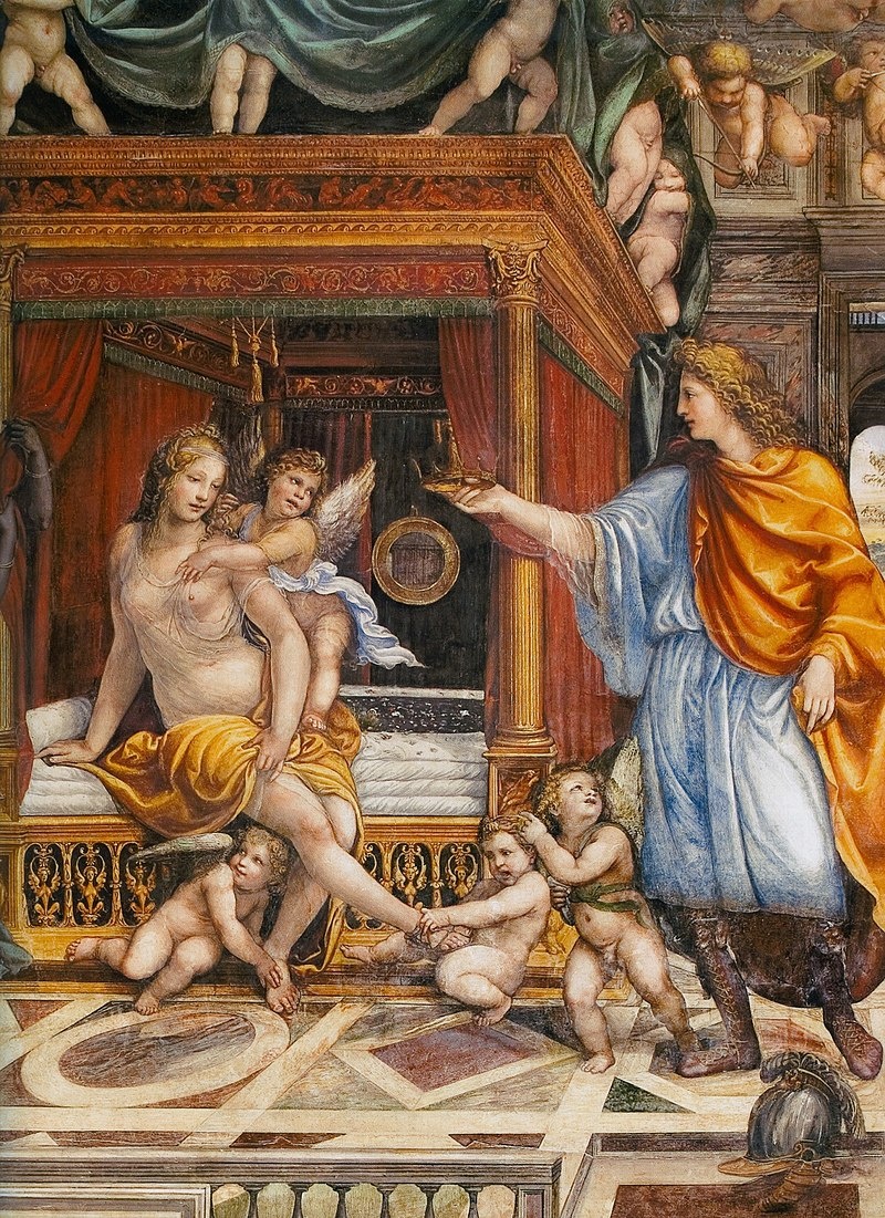 Pintura histórica que representa a Alejandro Magno recibiendo a la esposa e hijas del rey persa Darío III. Escena de gran valor artístico y simbólico sobre la clemencia del conquistador macedonio, ambientada en el arte barroco. Ideal para contenidos sobre historia antigua, cultura clásica y pintura histórica.