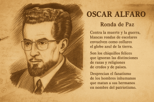 Oscar Alfaro - Poemas para niños - Parte del poema Ronda de Paz