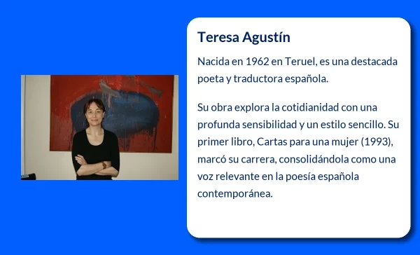 Teresa Agustín, La escritora que deslumbró con su poética cotidiana