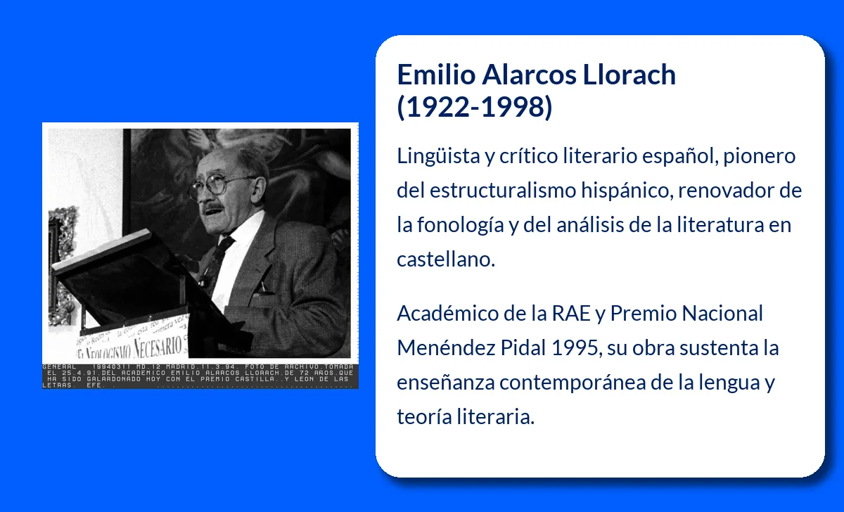 Emilio Alarcos Llorach un pionero en lingüística y crítica literaria