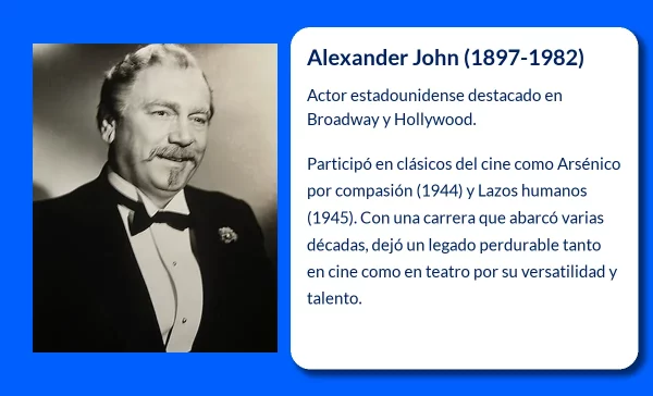 Alexander John, El actor estadounidense que dejó huella en Broadway y Hollywood