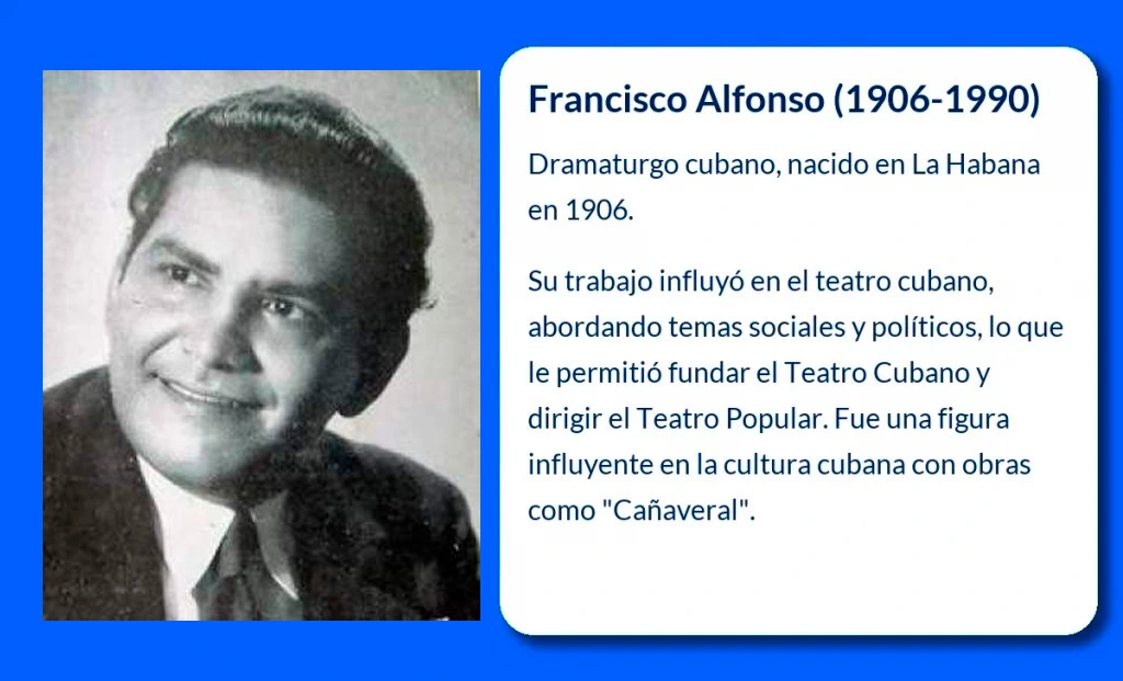 Francisco alfonso, dramaturgo cubano nacido en la habana en 1906