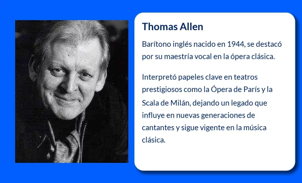 Allen Thomas barítono inglés de ópera clásica