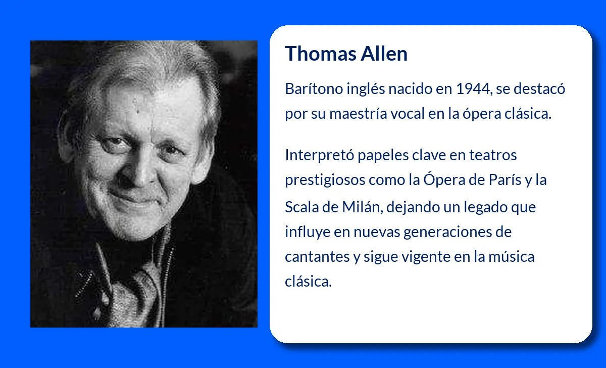 Allen Thomas barítono inglés de ópera clásica