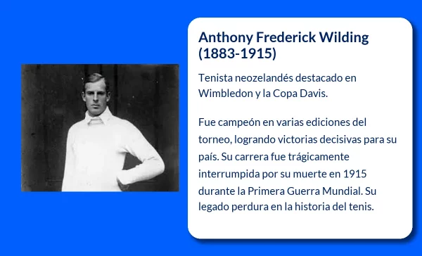 Anthony Frederick Wilding, el tenista legendario de Nueva Zelanda que conquistó Wimbledon y la Copa Davis