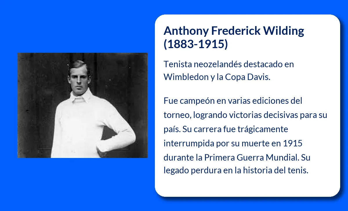 Anthony Frederick Wilding, el tenista legendario de Nueva Zelanda que conquistó Wimbledon y la Copa Davis