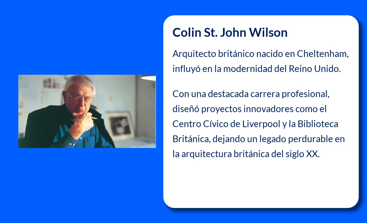 Colin St. John Wilson, El arquitecto que definió la modernidad en el Reino Unido