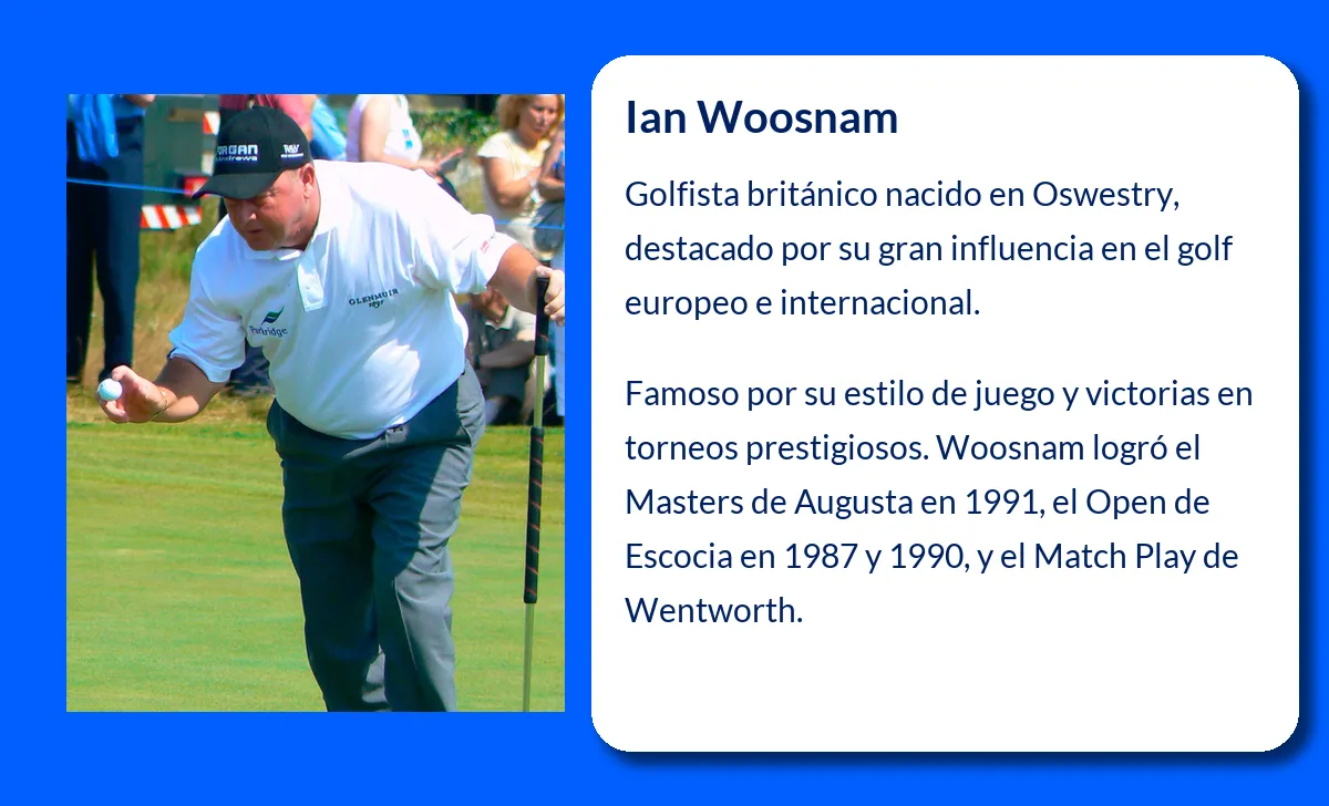 Ian Woosnam, El golfista británico que dejó huella en el Masters de Augusta y el Tour Europeo