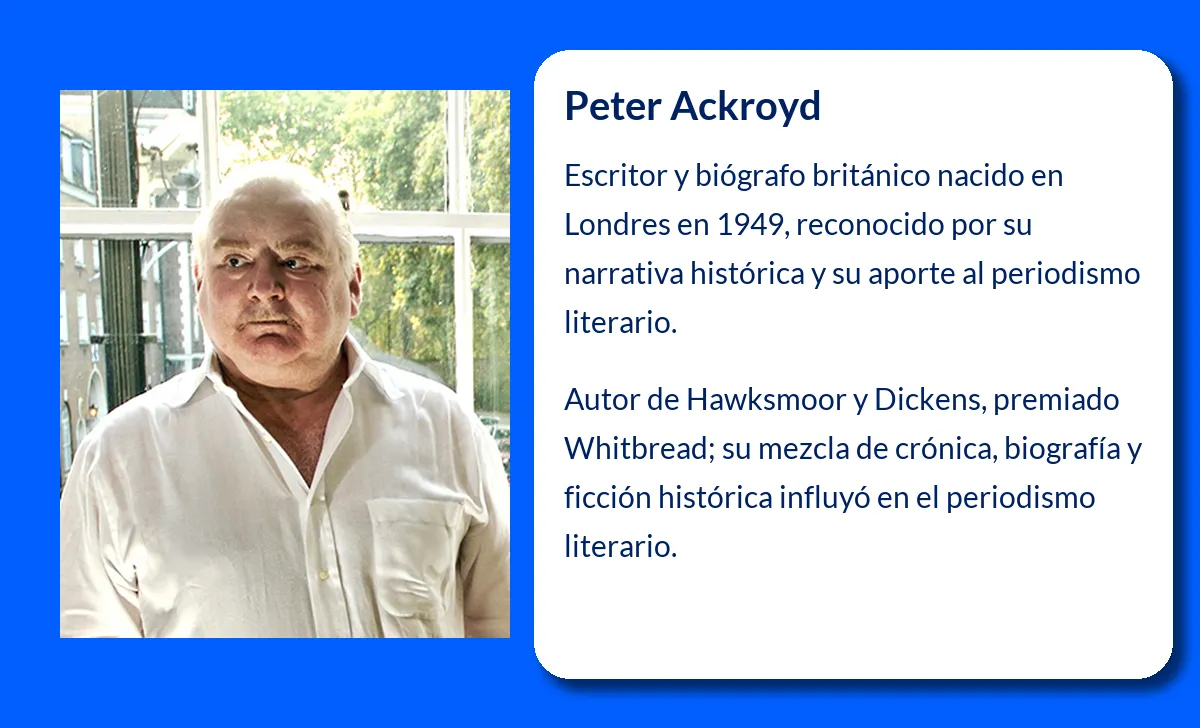 Peter Ackroyd. El escritor y biógrafo británico que redefinió la narrativa histórica