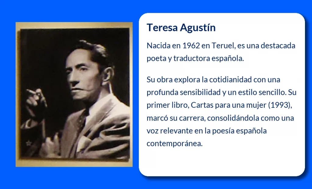 Teresa Agustín (1962-VVVV): La escritora que deslumbró con su poética cotidiana