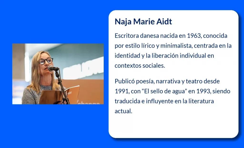 Naja Marie Aidt (1963-VVVV): La escritora danesa que fusiona la poesía con la prosa