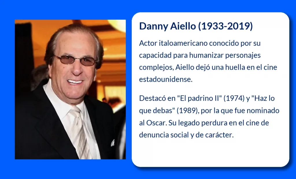 Danny Aiello (1933-2019). El Actor que Conquistó Hollywood con su Carácter Inconfundible