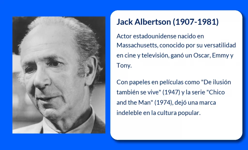 Jack Albertson (1907-1981). El actor que brilló en cine y televisión