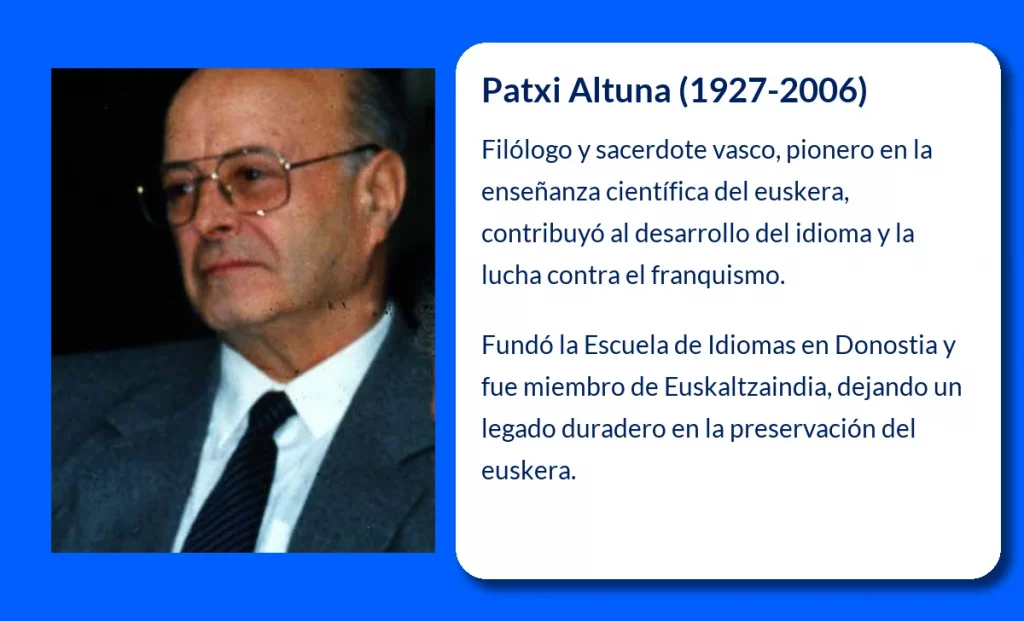 Patxi Altuna (1927-2006). El pionero en la enseñanza científica del euskera