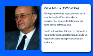 Patxi Altuna (1927-2006). El pionero en la enseñanza científica del euskera