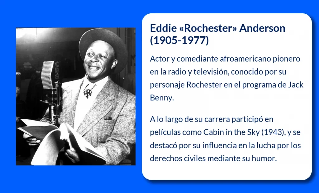 Eddie "Rochester" Anderson (1905-1977). El carismático actor estadounidense que brilló en cine