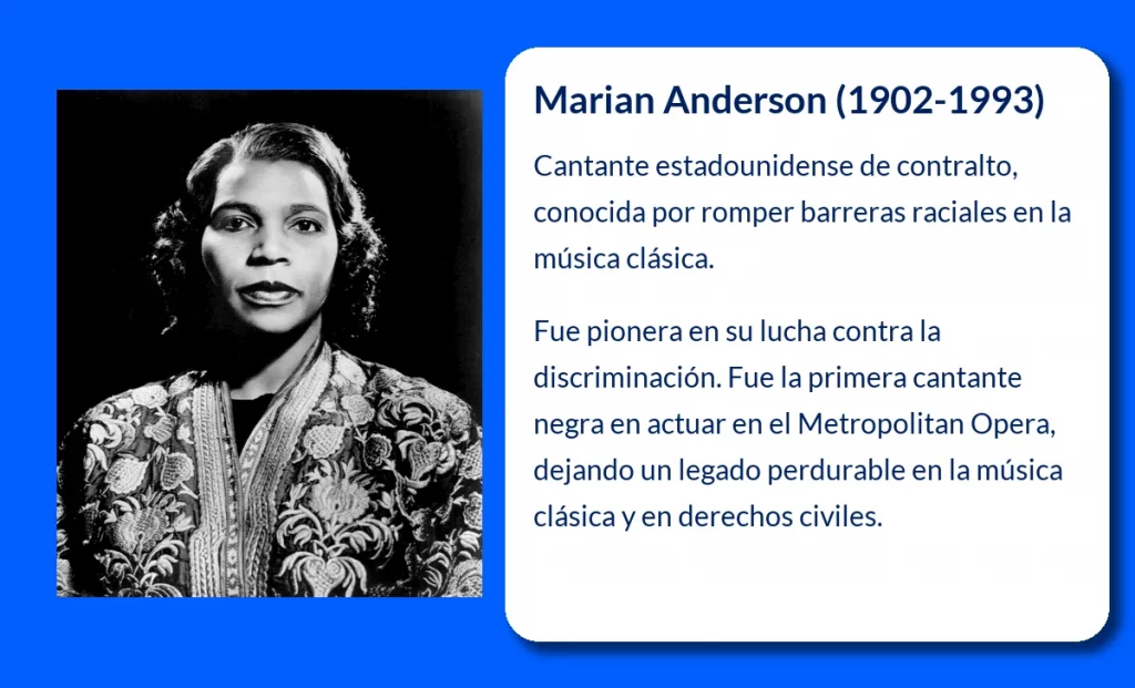 Marian Anderson (1902-1993): La contralto que rompió barreras raciales y se convirtió en un ícono de la música clásica