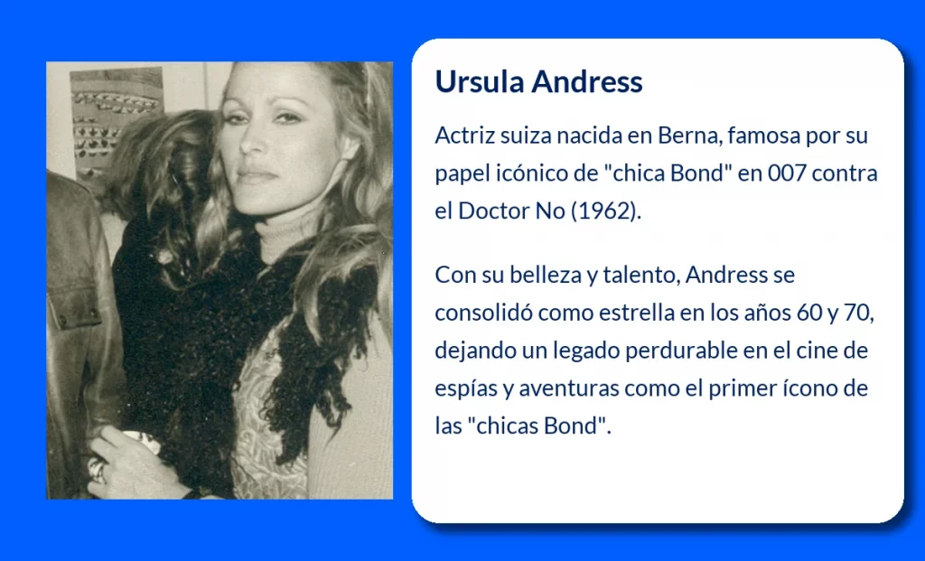 Ursula Andress (1936-VVVV). La "chica Bond" que conquistó al cine mundial