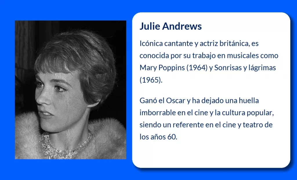 Julie Andrews (1935-VVVV): La eterna dama del musical entre Londres y Hollywood