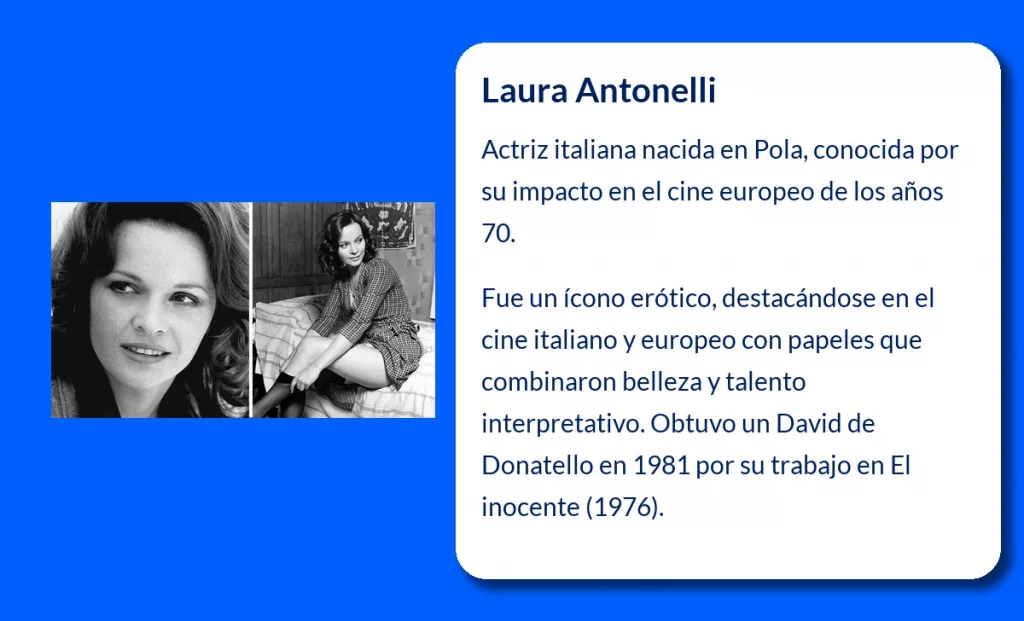 Laura Antonelli (1941-VVVV): La fascinante trayectoria de la musa erótica del cine italiano