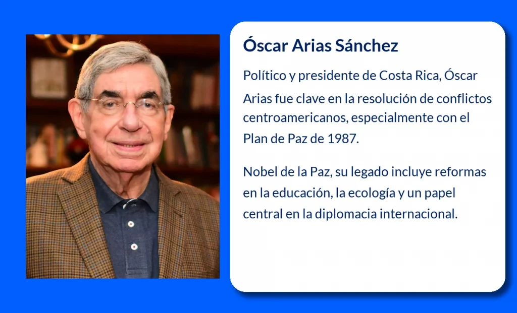 Óscar Arias Sánchez (1941-VVVV): El arquitecto de la paz centroamericana y dos veces presidente de Costa Rica