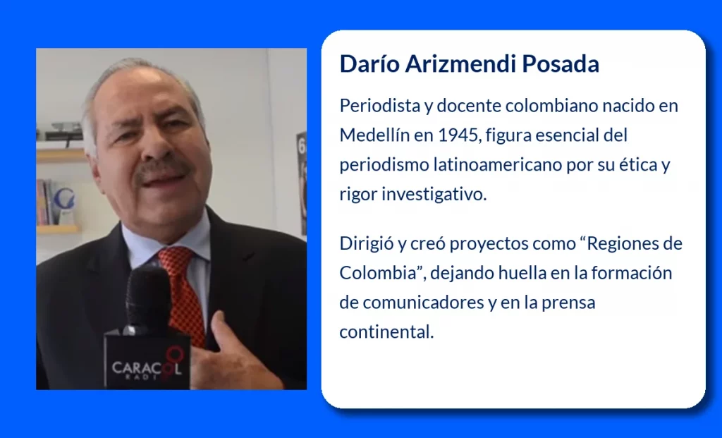 Darío Arizmendi Posada (1945-VVVV). El periodista colombiano que marcó la comunicación en América Latina