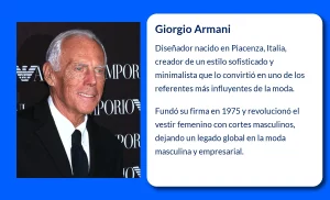 Giorgio Armani (1934-VVVV): El genio italiano que revolucionó la moda contemporánea