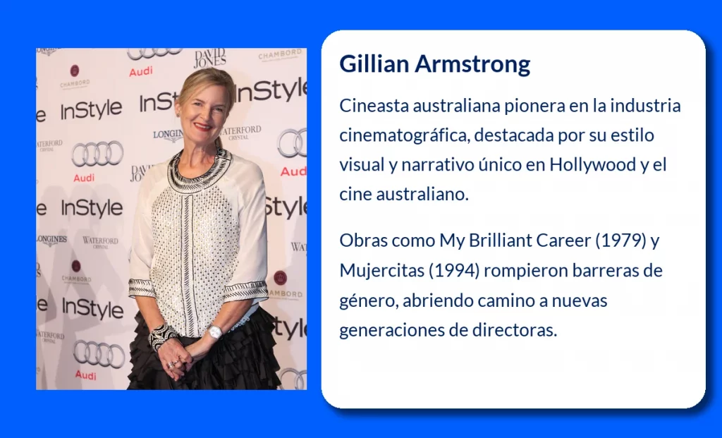 Gillian Armstrong (1950-VVVV). La pionera del cine australiano que conquistó Hollywood