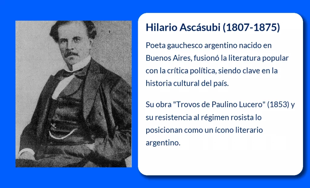 Hilario Ascásubi (1807-1875). El poeta gauchesco que convirtió la vida del campo argentino en epopeya nacional