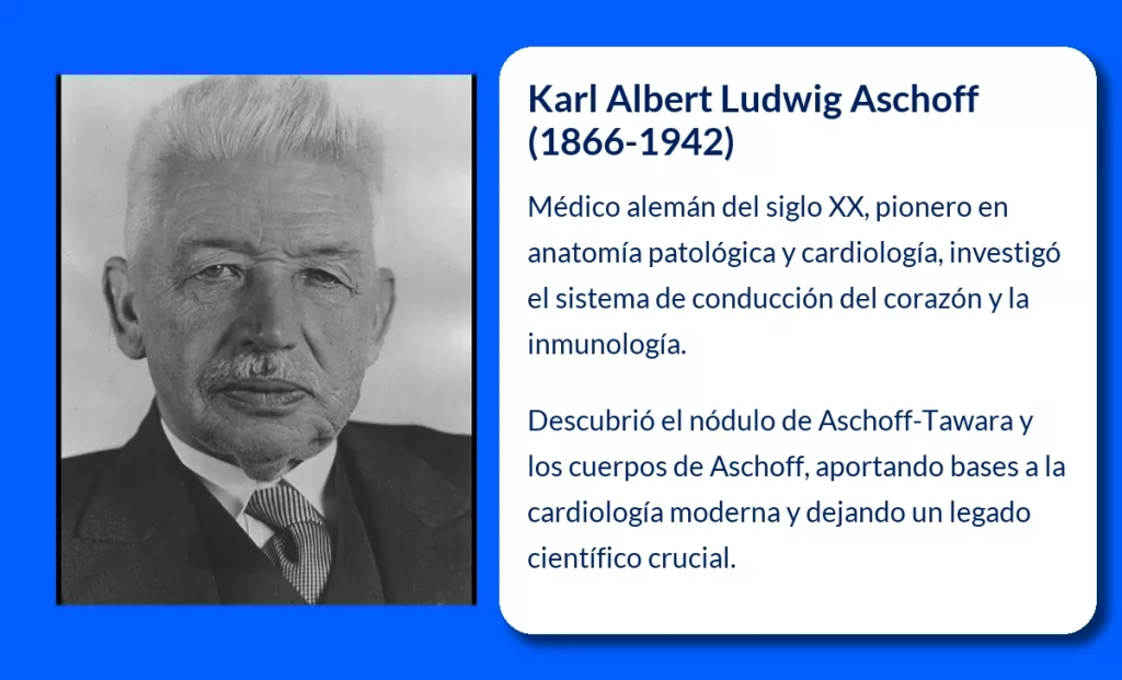 Karl Albert Ludwig Aschoff (1866-1942). El pionero alemán en anatomía patológica y cardiología moderna