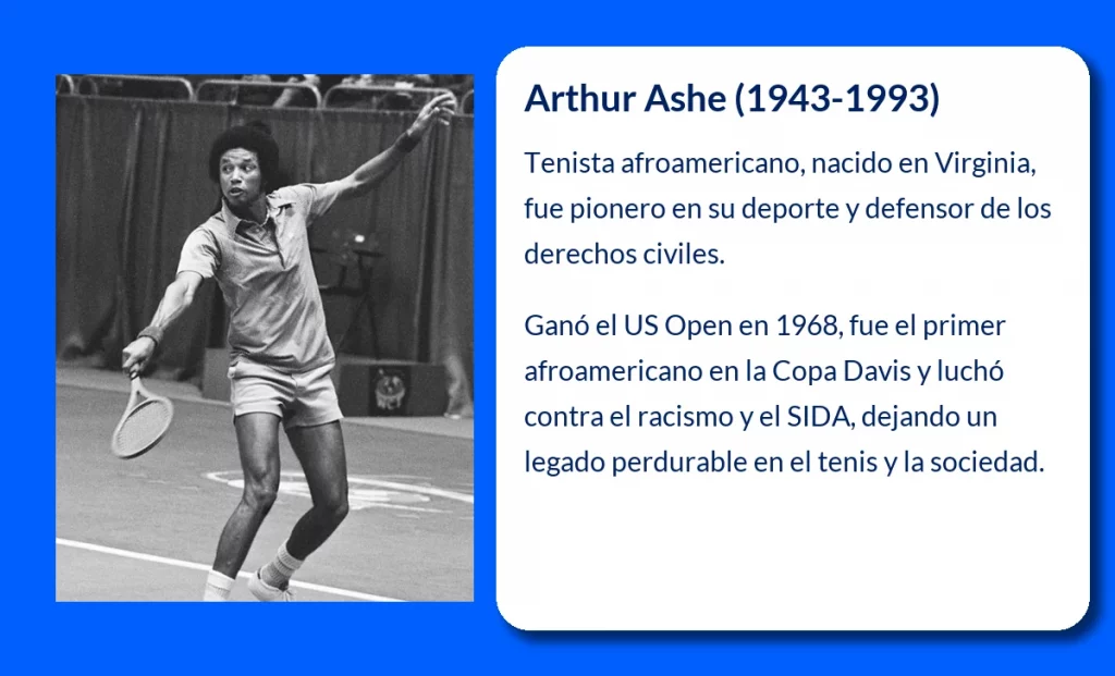 Arthur Ashe (1943-1993): El pionero afroamericano del tenis mundial