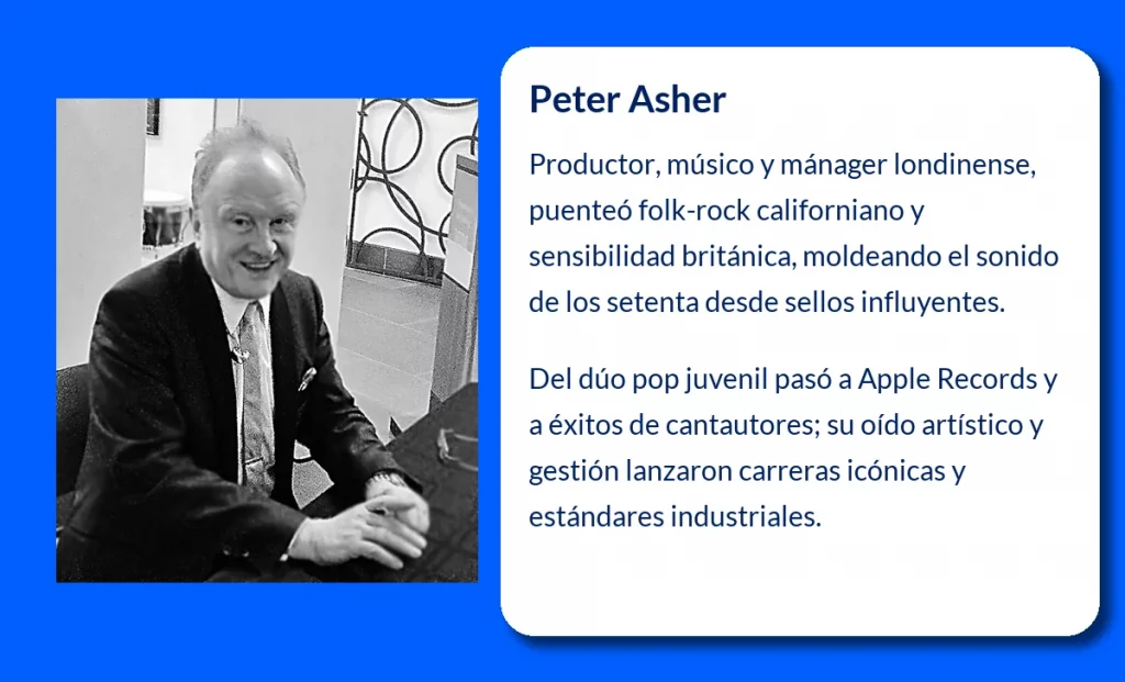 Peter Asher (1944-VVVV). El productor británico que revolucionó el sonido de la música contemporánea