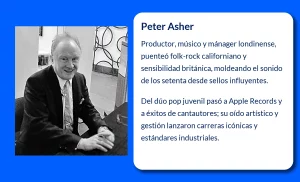Peter Asher (1944-VVVV). El productor británico que revolucionó el sonido de la música contemporánea