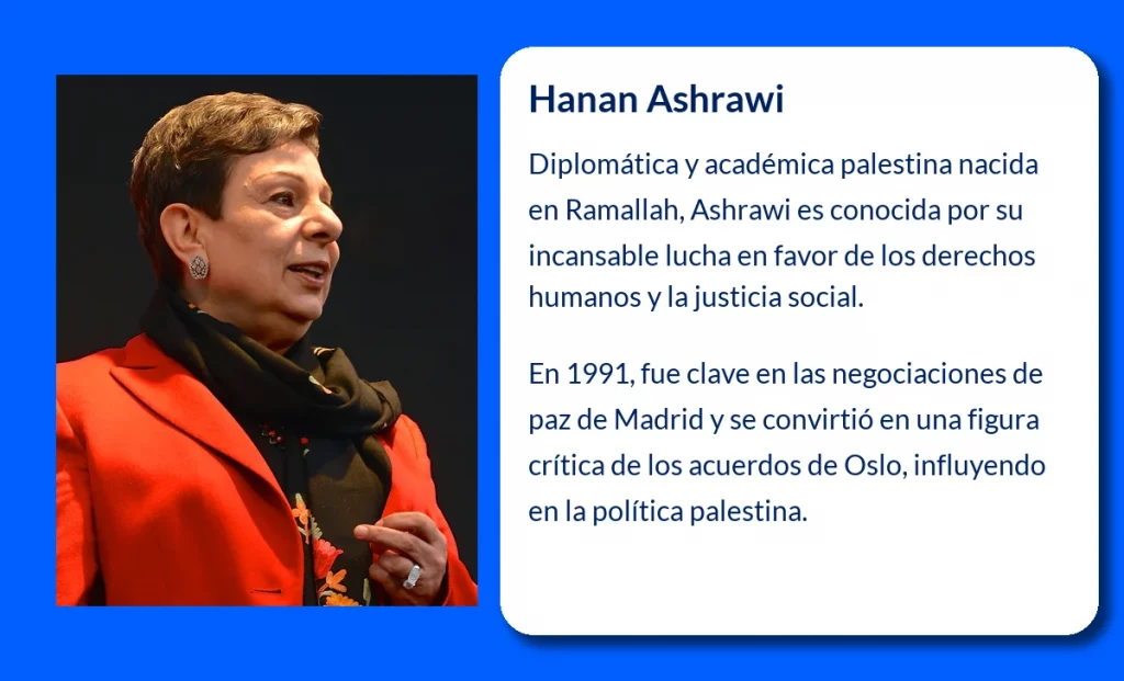 Hanan Ashrawi (1946-VVVV): La voz palestina en las negociaciones de paz