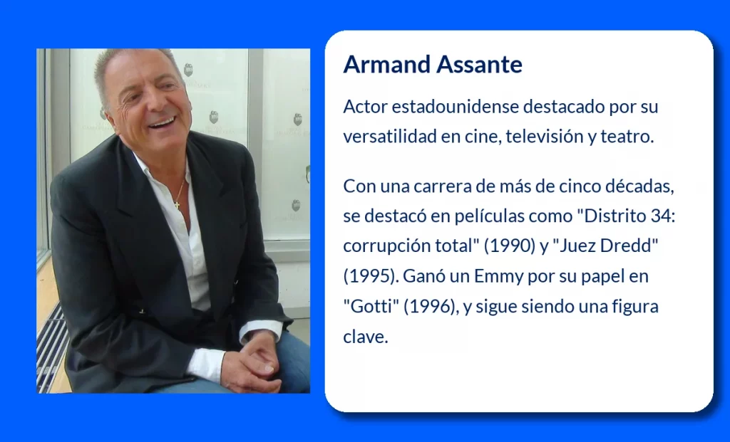 Armand Assante (1949-VVVV). El versátil actor que conquistó el cine y la televisión estadounidense