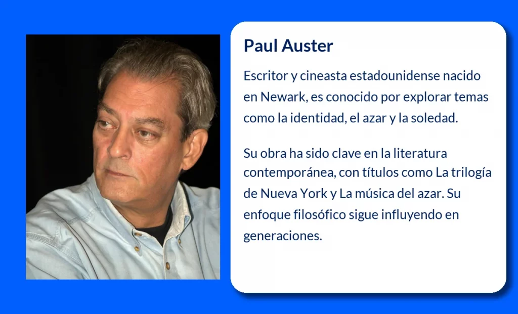 Paul Auster (1947-VVVV). El renovador literario entre el azar y la identidad