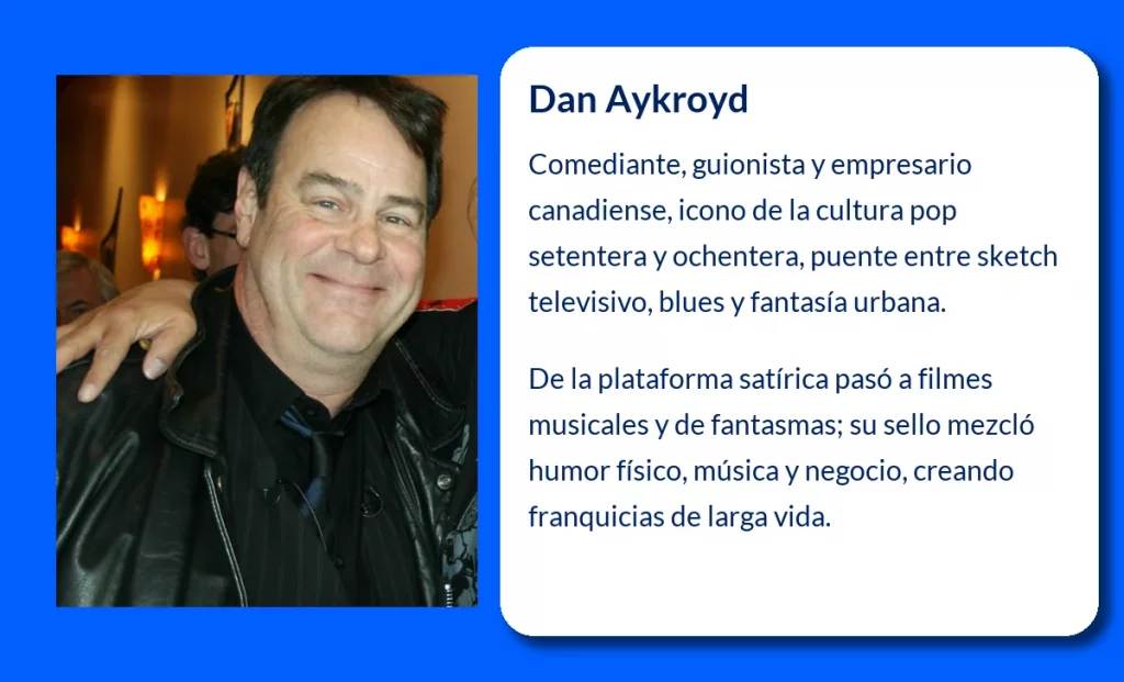 Dan Aykroyd (1952-VVVV). El genio cómico canadiense detrás de los Blues Brothers y Los cazafantasmas