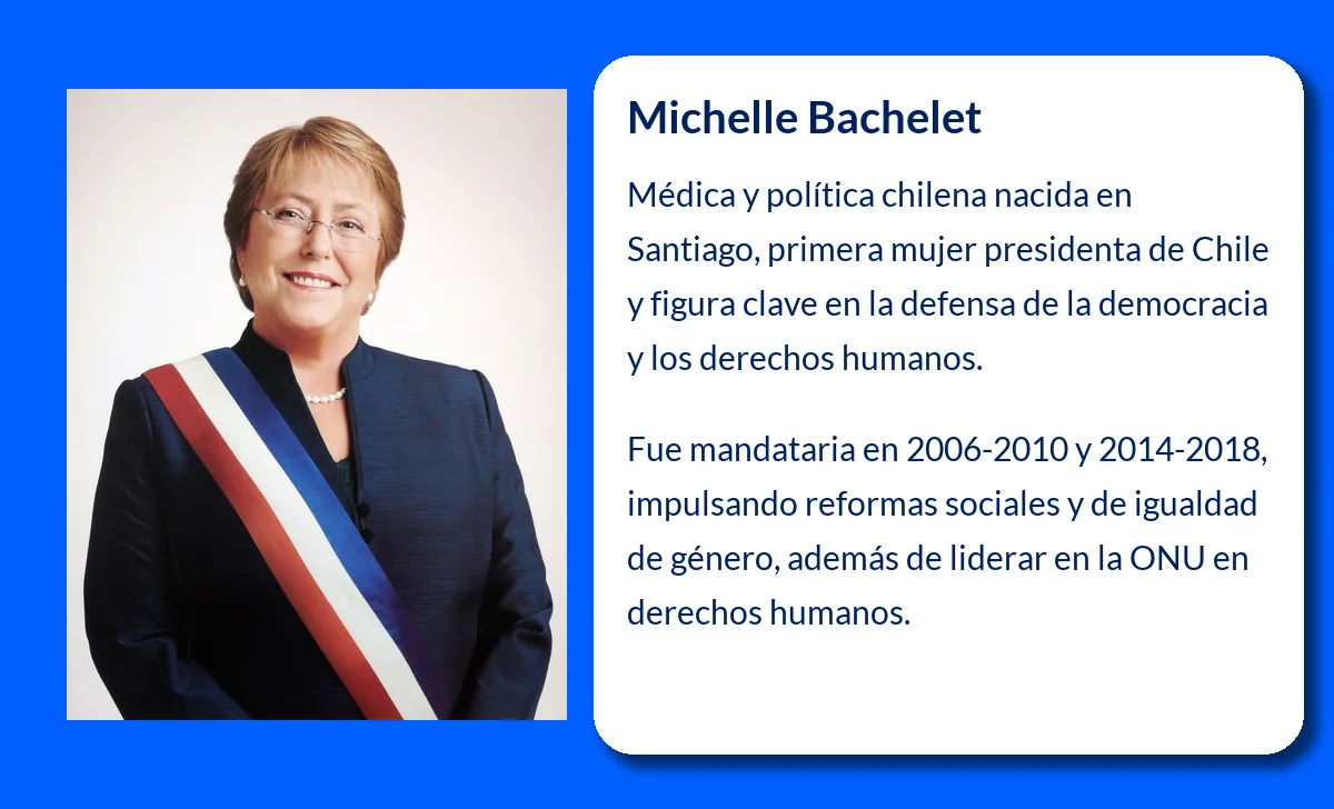 Michelle Bachelet (1951-VVVV): La historia de la primera mujer presidenta de Chile