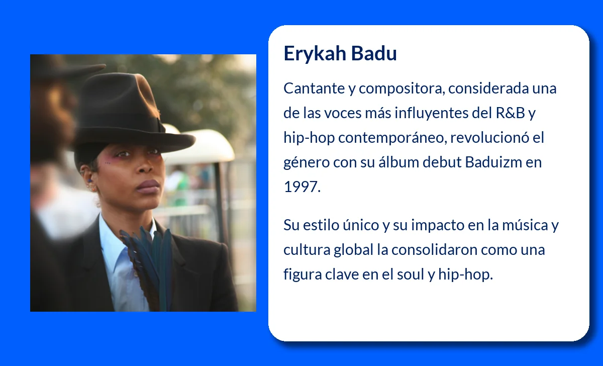 Erykah Badu (1972-VVVV). La voz que transformó el R&B y el hip-hop contemporáneo