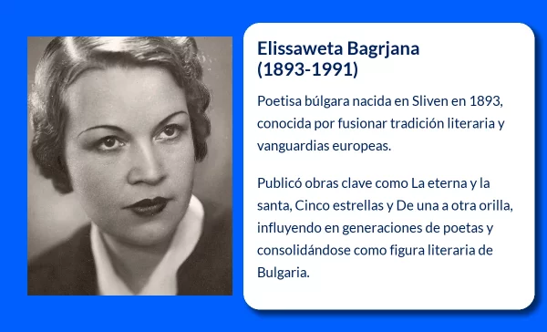 Elissaweta Bagrjana (1893-1991). La gran poetisa búlgara que fusionó tradición y vanguardia