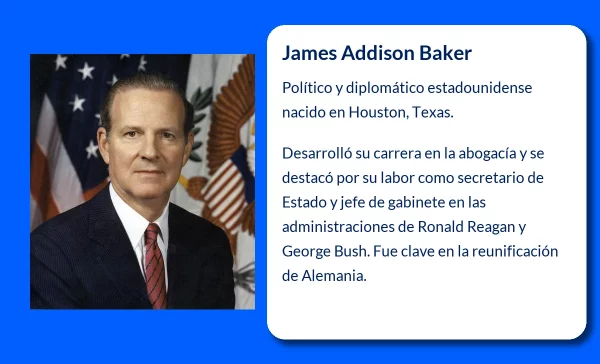 James Addison Baker (1930-VVVV). El influyente secretario de Estado de EE.UU. que mediaba por la paz mundial
