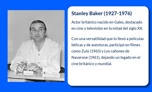 Stanley Baker (1927-1976): El actor británico que dejó huella en el cine y la televisión