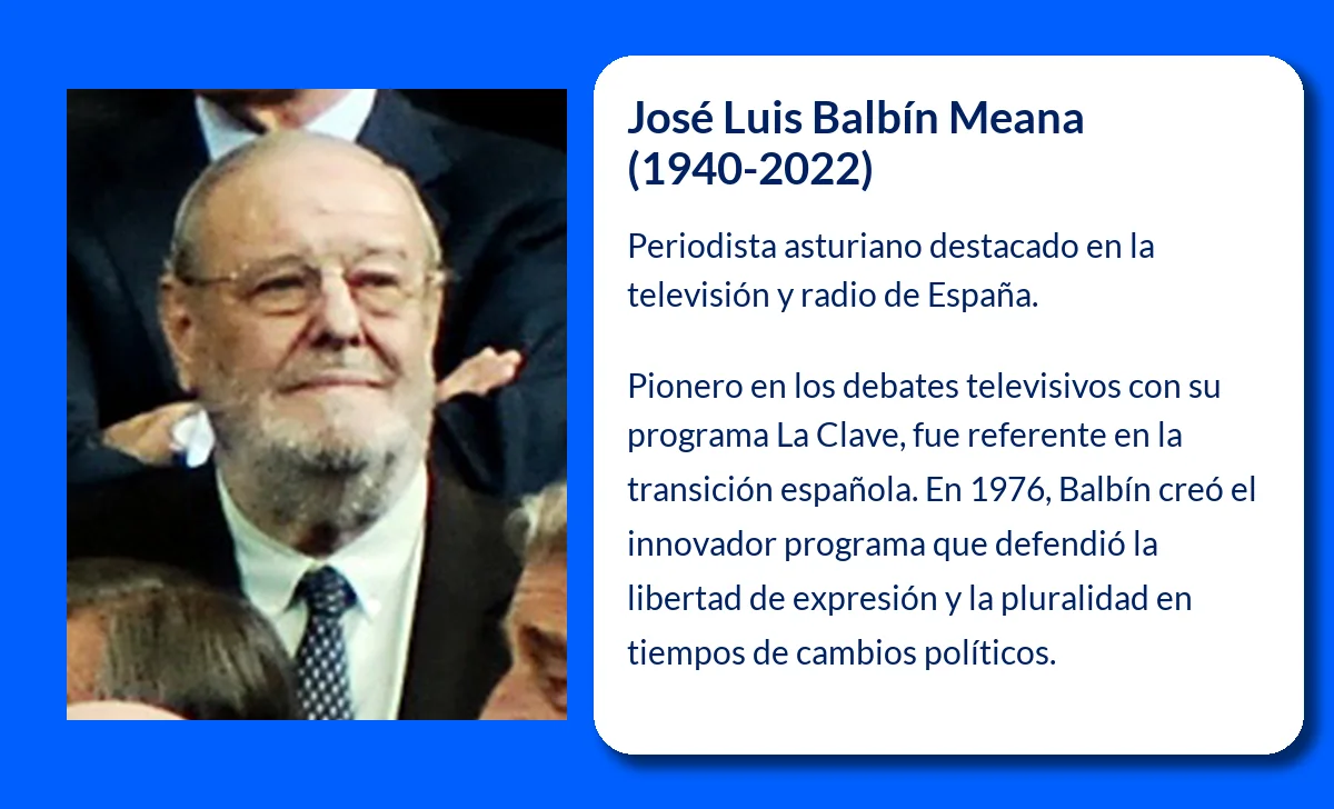 José Luis Balbín Meana (1940-2022). El periodista asturiano que revolucionó los debates televisivos en España