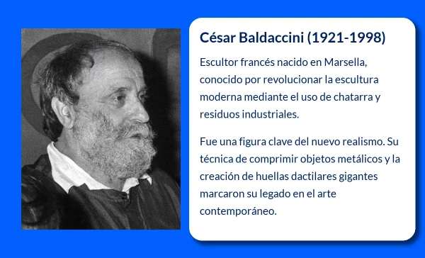 César Baldaccini (1921-1998). El escultor que transformó la chatarra en arte monumental