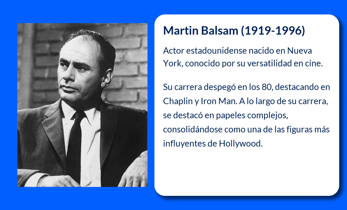Martin Balsam (1919-1996): El actor de carácter que dejó huella en Hollywood