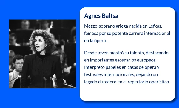 Agnes Baltsa (1944-VVVV): La Mezzo-soprano Griega que Conquistó los Escenarios Internacionales