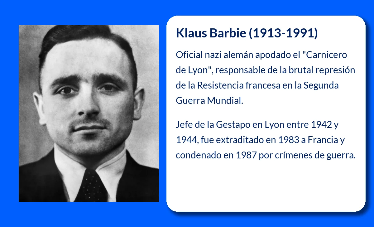 Klaus Barbie (1913-1991): El "Carnicero de Lyon" y su oscura trayectoria histórica