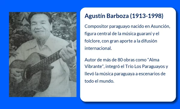 Agustín Barboza (1913-1998): El compositor paraguayo que llevó la música de su tierra al mundo